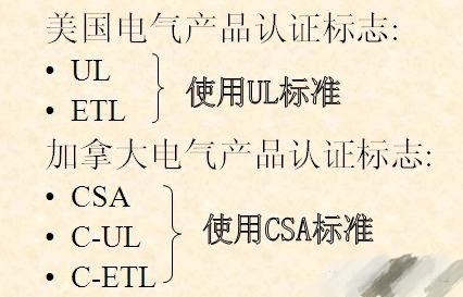 美國電氣產品認證標志